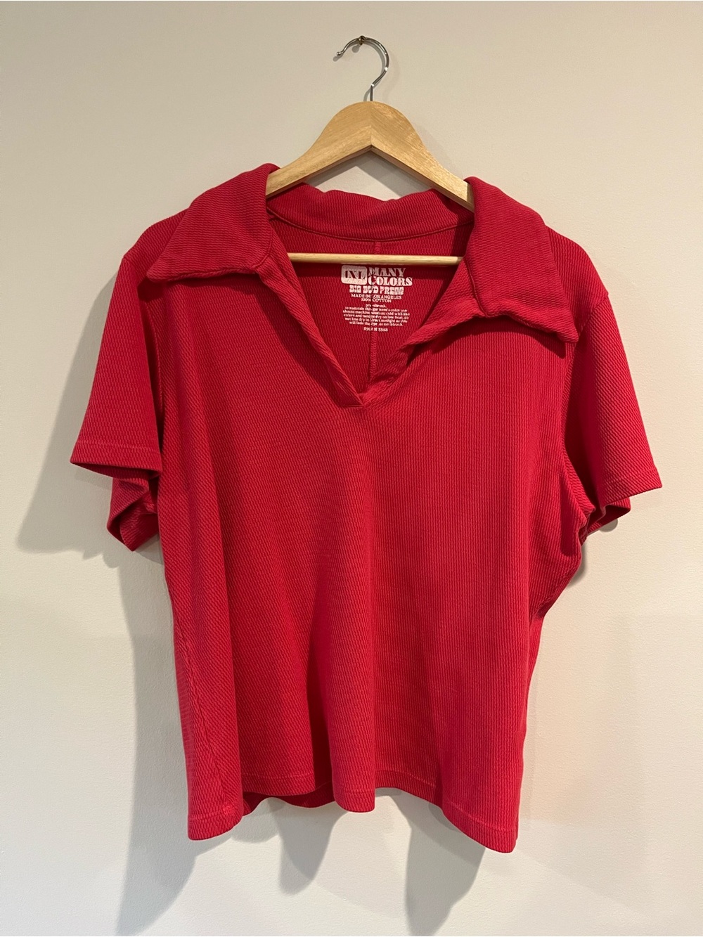 Big Bud Press Short Sleeve Fisherman Polo - Hot Pink size 1XL